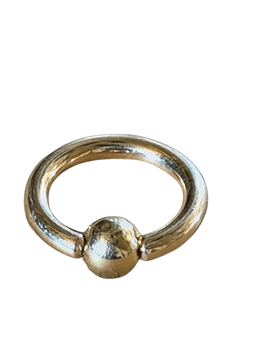 14k Yellow Gold Navel Belly Button Ring,